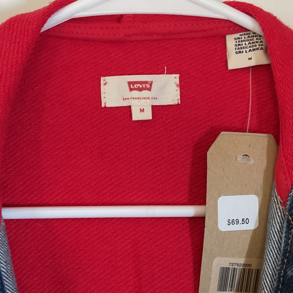 Levi's Red and Blue Denim Jacket